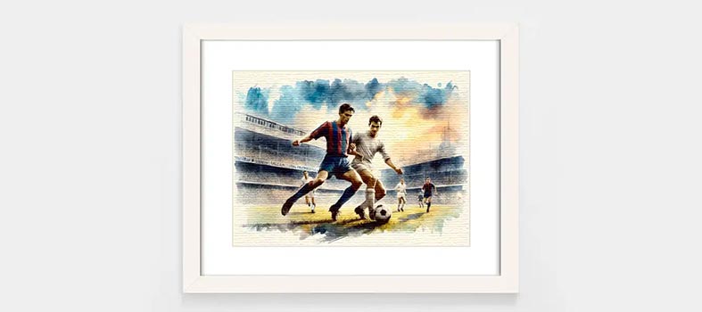 Cuadro el clásico del fútbol español